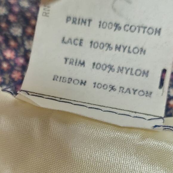 Gunne Sax Rare Prairie Boho Purple Floral Calico Dress Sz 5 vintage gold label - Picture 13 of 14